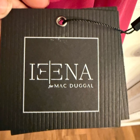 Mac Duggal Fuchsia Spaghetti Strap Faux Wrap Dress Size 4 NWT - Picture 5 of 5